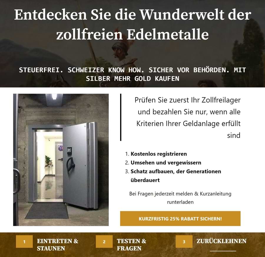 BLACK WEEK: Silber & Gold-Lagerplatz mit 25% Rabatt